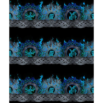 Dragons Blue Fury Ethereal Flame Repeating Stripe