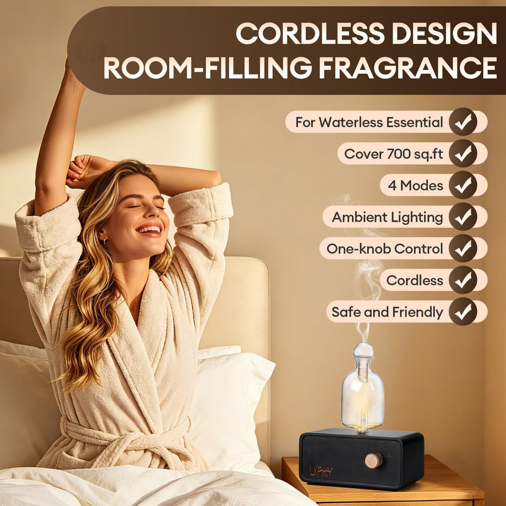Glass Waterless Essential Oil Diffuser Upgraded, Nebulizing diffusers