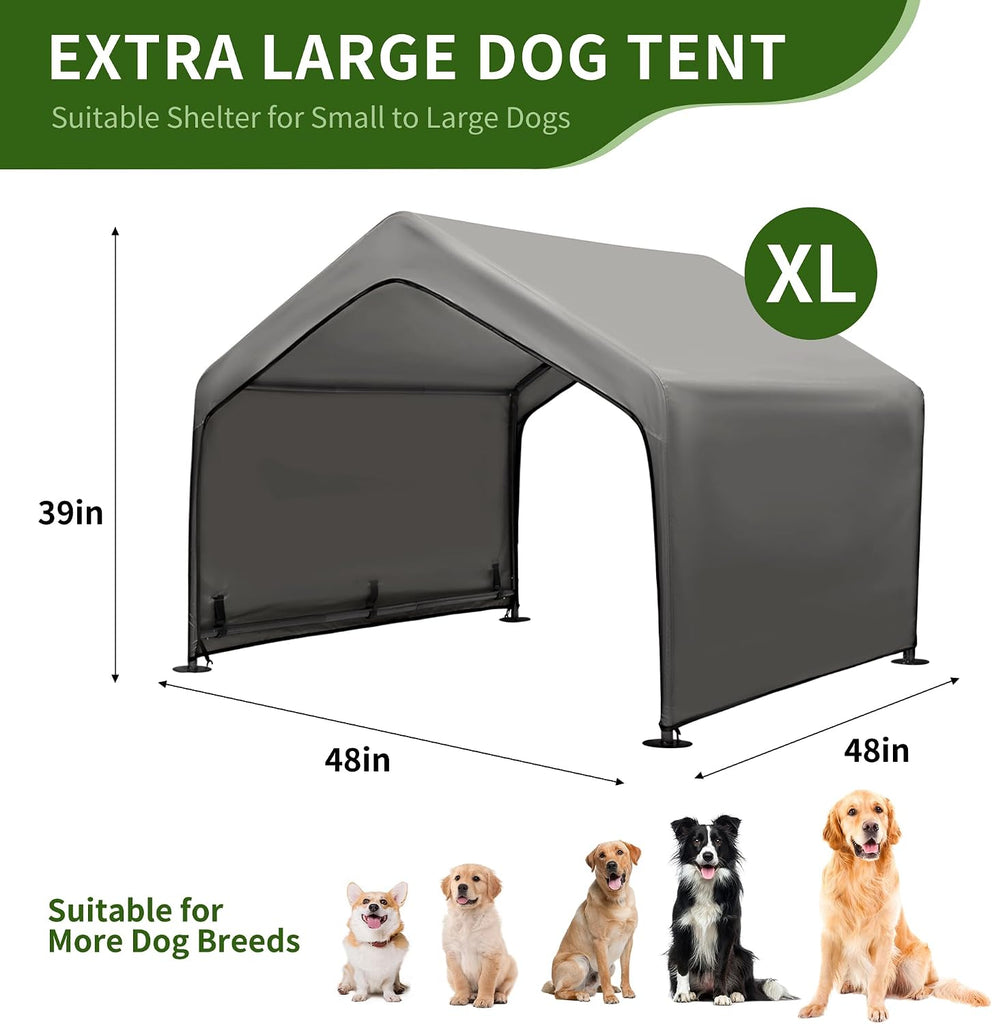 Extra Large Dog House Outside, Dog Tent Outdoor, Big Dog Shade Shelter Doghouse Canopy, Water Resistant Dog shelter