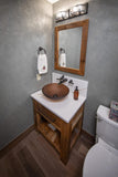 Eden Bath Brown Frosted Round Glass Sink Bowl Bathroom Vessel Sink for Vanity Top