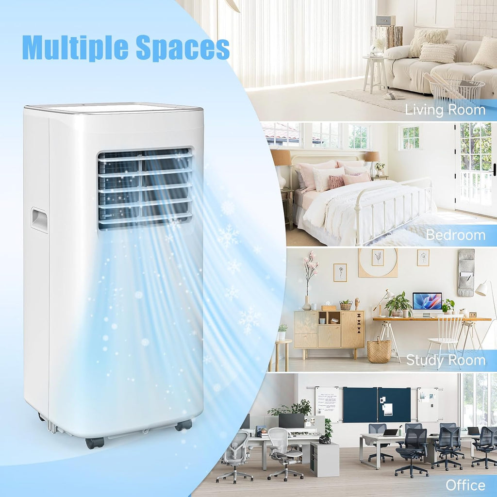 Portable Air Conditioners, 3-in-1 8500 BTU Cooling Unit with Fan & Dehumidifier for Room, Quiet Operation