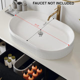 40" Modern Floating Bathroom Vanity with Premium AAA Grade Ceramic Sink, Wall-Mounted Solid Wood Cabinet