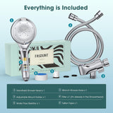 Shower Head with Handheld, High Pressure 8-Mode Filtered Shower Head with 80" Extra Long Stainless Steel Hose &