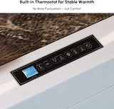 70.8" Whirlpool Bathtub with Thermostat Control, 2-Person Jetted Bathtub 3-Sided Apron Acrylic Soaking Tub, Lumbar