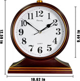 Desk Clocks for Table Decor,Retro Mantel Clock Battery Operated for Fireplace Mantel