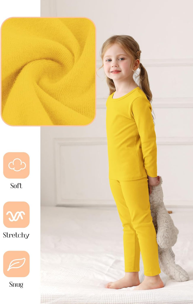 Baby Toddler Boys Girls Cotton Long Sleeve Shirt and Legging Set Kids Ribbed Basic Pant Piece for Daily Life