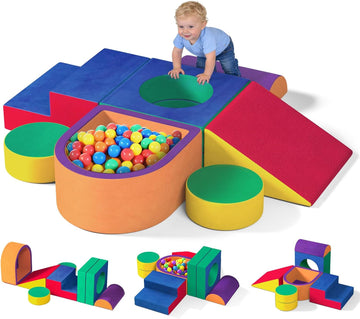 6PC Toddler Climbing Toys Indoor, Foam Climbing Blocks for Toddlers