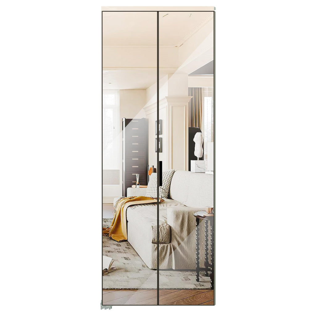 Bifold Doors, 36" x 80" Mirror Closet Door with Complete Hardware