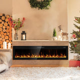 2025Upgraded 72” Recessed and Wall Mounted Electric Fireplace