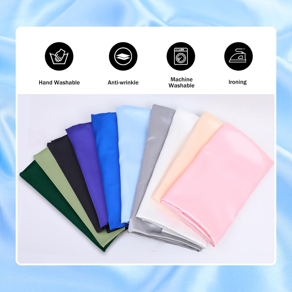 Satin Fabric by The Yard 60 Inch Wide Soft Silky Charmeuse Satin Fabric Soft Cloth Fabric Bridal Dress, Wedding