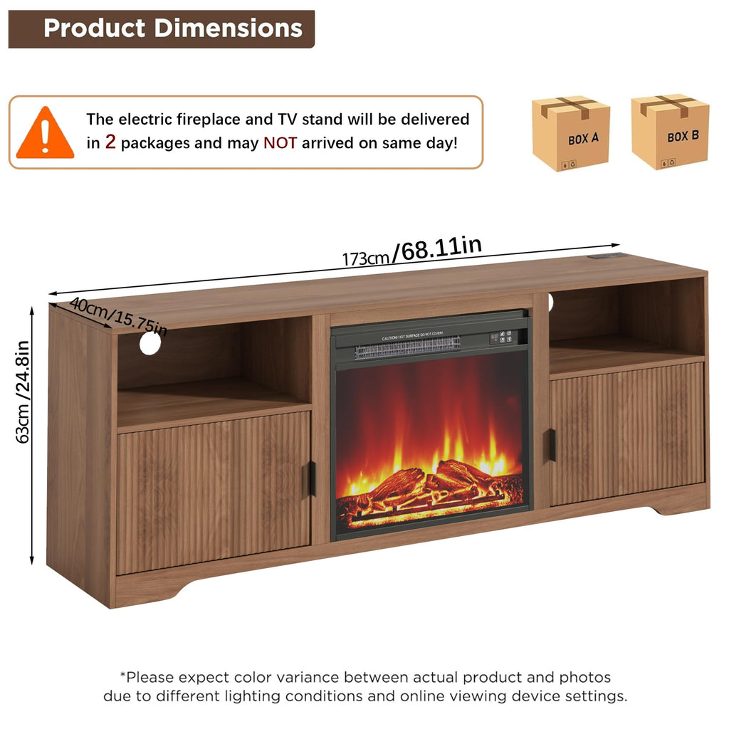 For Tvs up to 80" with Adjustable Shelf Charging Station