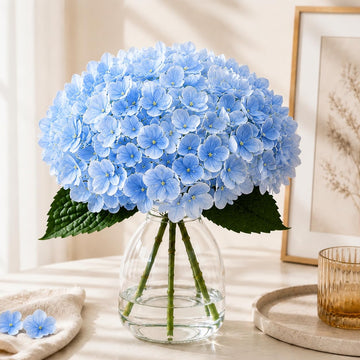 Blue Artificial in Vase for Table Centerpiece