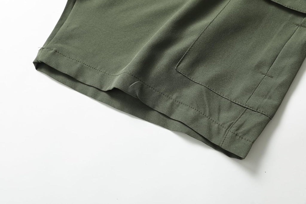 Boys Cargo Shorts, Outdoor Quick Dry Hiking Shorts, Lightweight Athletic Short with Zipper Pockets