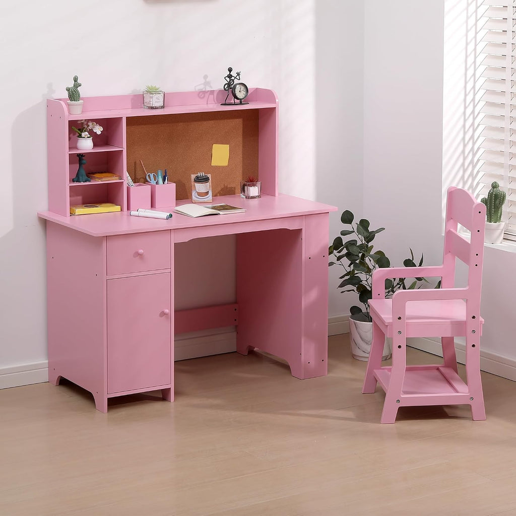 Kids Desk, Study Desk and Chair Set for Boys and Girls