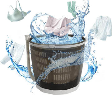 Mini Portable Washing Machine and Dryer,2 in 1 Manual Washing Machine for Clothes Spin Dryer Mini Traveling Outdoor