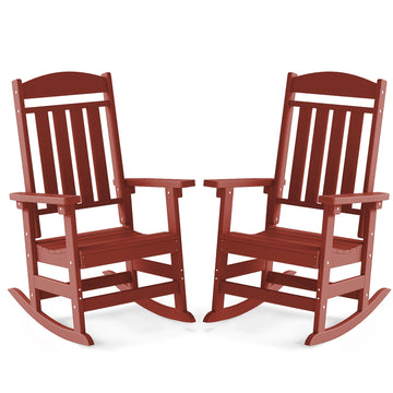 Outdoor Rocking Chair Set of 2, Oversized Rocking Chair Outdoor