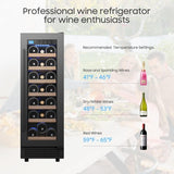 12" Wine Cooler Refrigerator 21 Bottle Wine Fridge Built-in or Freestanding with