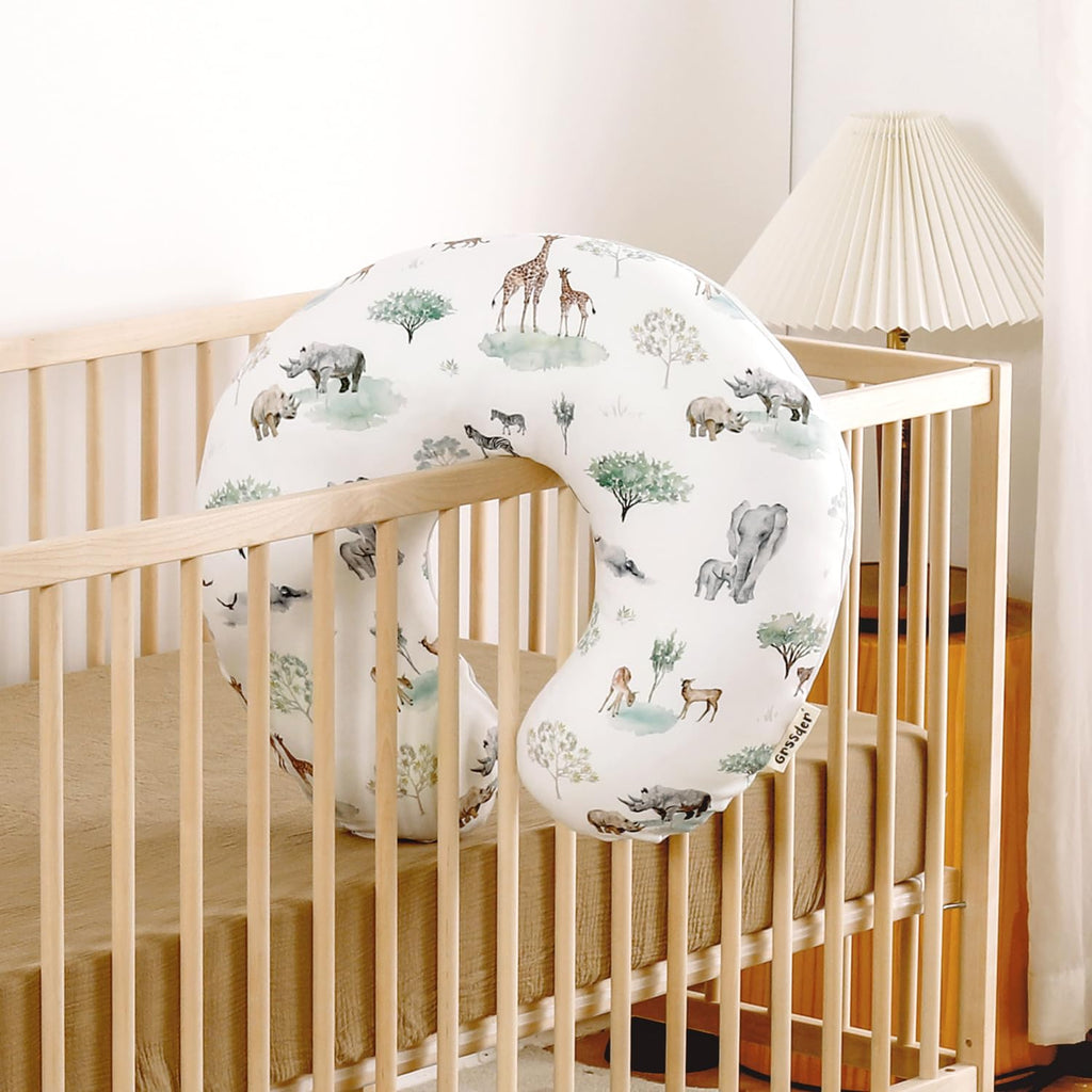 Nursing Pillow Cover Stretchy Minky Removable Nursing Covers for Breastfeeding Pillows, Ultra Soft Comfortable