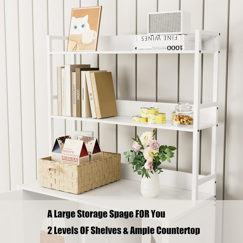 Large Litter Box Enclosure with Storage Shelves