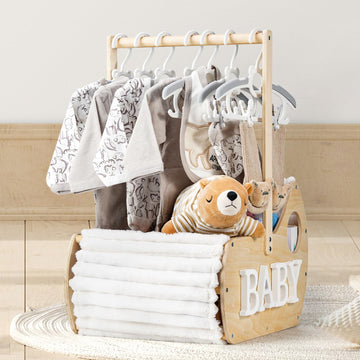 Large Wooden Baby Shower Crate Closet, Baby Shower Gifts Basket