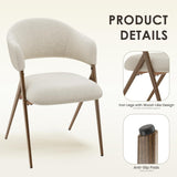 Dining Chairs Set of 2, Modern Fabric Upholstered Dining Room Kitchen Side Chairs with Iron Legs