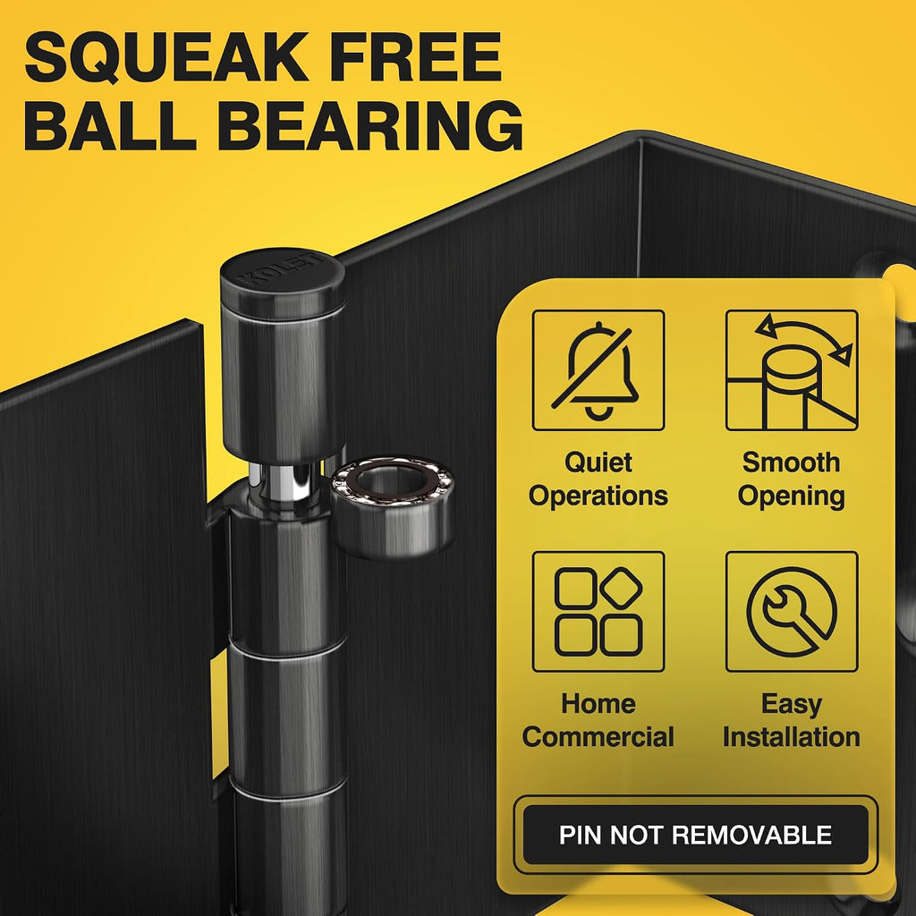 Offset Hinges, 3.5 Inches Swing Door Hinges, 5/8" Radius Corner Ball Bearing Door Hinges, 2 Inches Widen Doorway