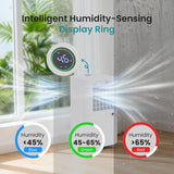 30Pints Dehumidifier with Drain Hose, 2,000 Sq.Ft Dehumidifier for Basement, 0.53 Gallon Tank, Low 38dB