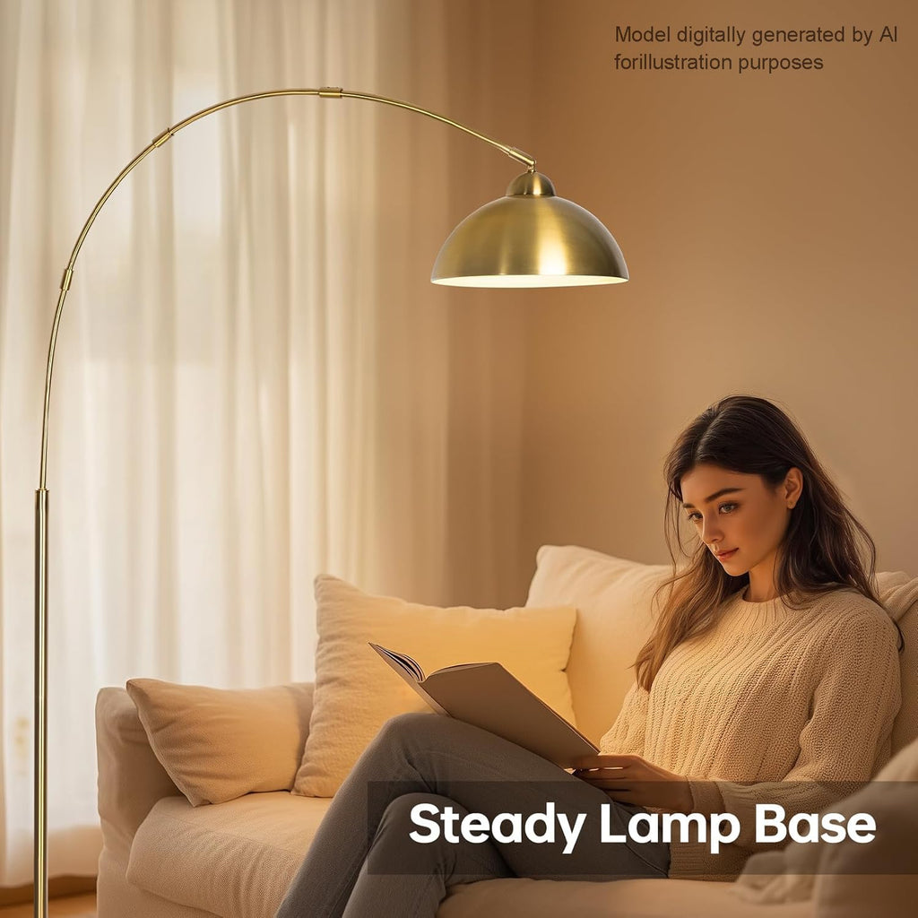 Floor Lamp with 3 Light Modes Adjustable- Modern Arc Standing Tall Lamp Dimmable Brightness, Perfect, and Office