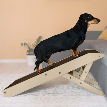 Dog ramp for Couch - Non-Slip, Sturdy Build Foldable Dog ramp - Supports up to 200lbs - Adjustable 7'' to 20''