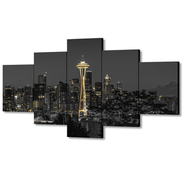 Seattle Skyline Wall Space Needle Picture Washington City