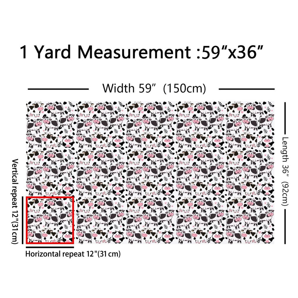 Cute Cow Fabric by The Yard Soft 5 Yard