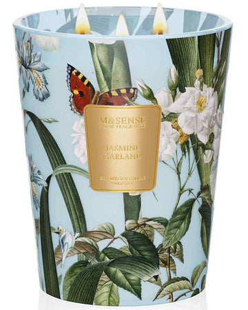 Jasmine Candles Highly Scented 3 Wick 35oz 150 Hours Burn Extra Large Jar Candles for Women, Natural Soy Wax