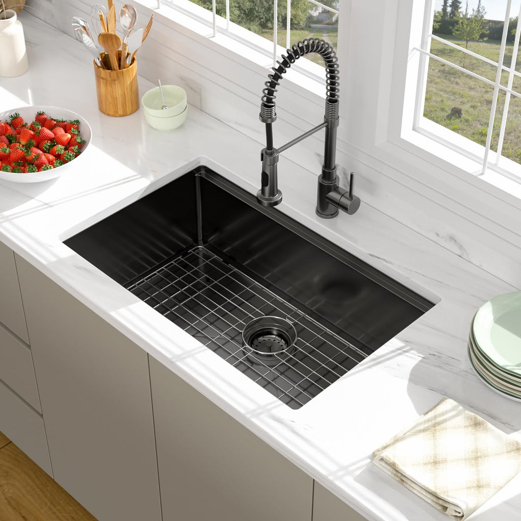 30 Inch Black Undermount