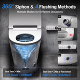 Smart Toilet with Bidet Built In, Heated Seat & Dual Auto Flush, Foot Sensor