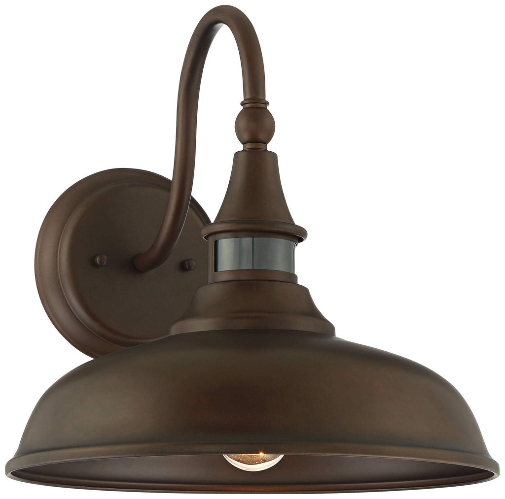 Gough 12 1/2" Bronze Motion Sensor Rustic Outdoor Barn Light Fixture