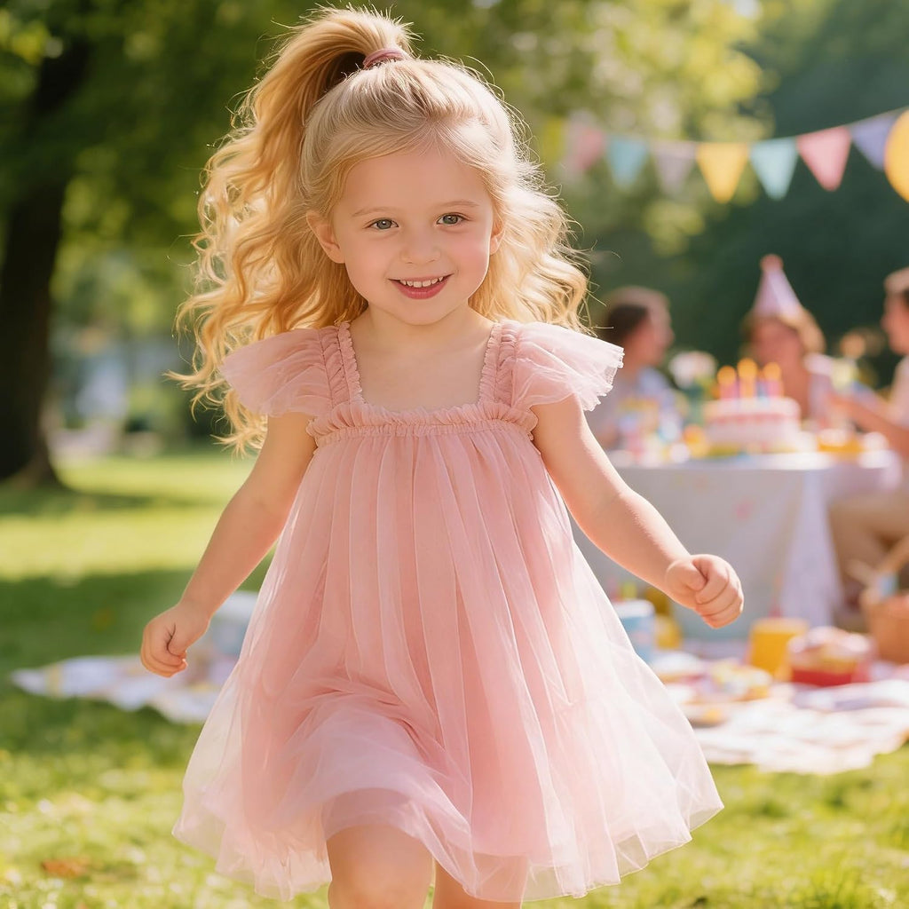 Baby Girls Tulle Dress Toddler Princess Birthday Tutu Dresses