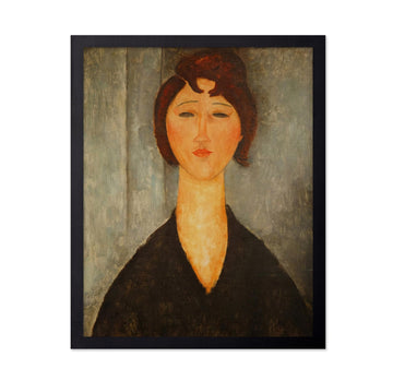Vintage Amedeo Modigliani Poster - Retro Portrait of a Young Woman Painting Print - Expressionism Art - Gift for Her
