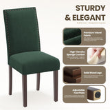 Green Velvet Dining Chairs Set of 4
