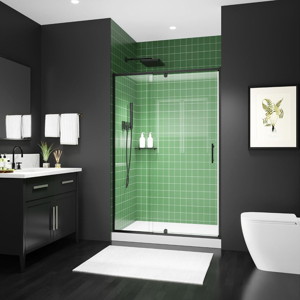 38 - 42 Inch W x 71 Inch H Semi-Frameless Pivot Shower Door