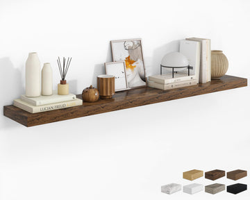 72Inch Floating Shelves for Wall 1Pack|Rustic Brown|8" D