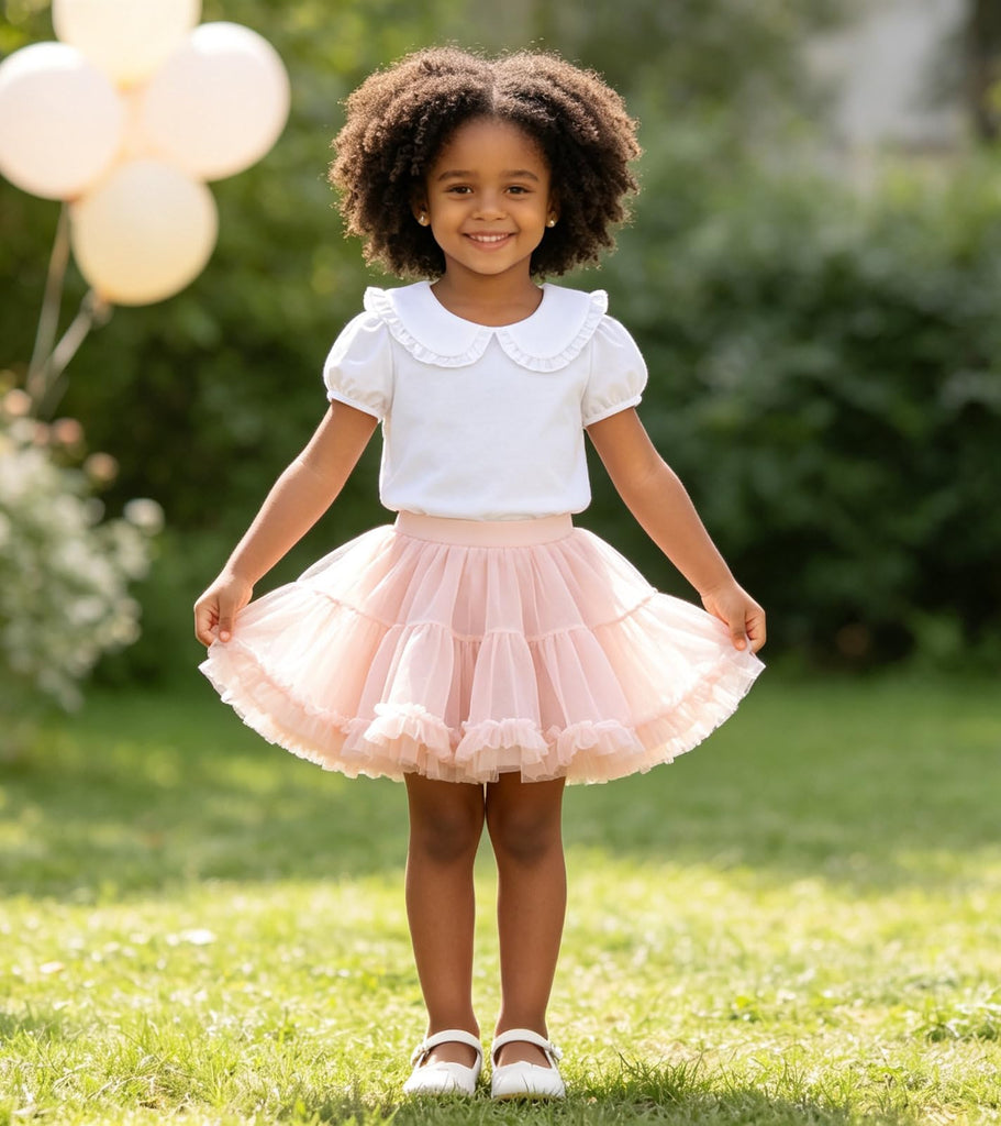Toddler Peter Pan Collar T-Shirt Girl Cotton Blouse