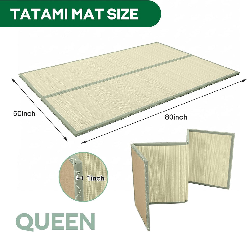 Japanese Tatami Mat, Foldable Floor Sleeping Pad Futon Mattress