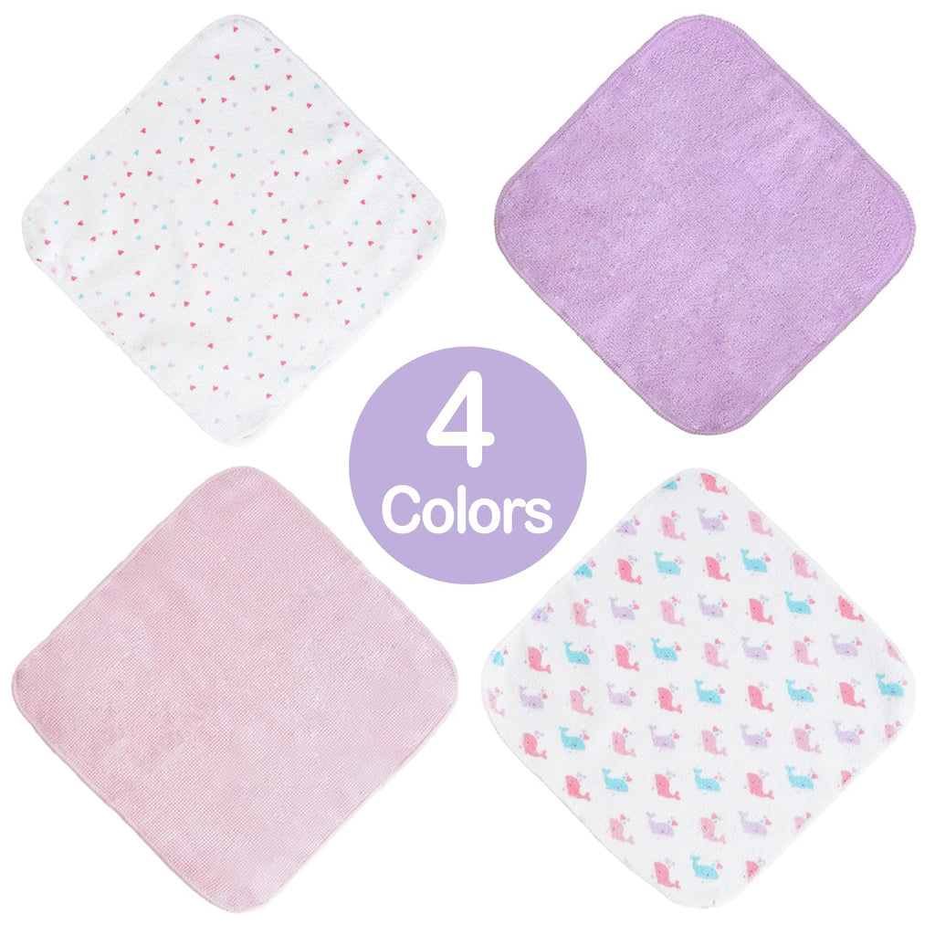 Baby Washcloths, 24Pack Baby Wash Cloths Extra Soft & Ultra Absorbent, Baby Towels and Washcloths Face Towel Unisex