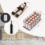 Wine and Beverage Refrigerator, 24 Inch Dual Zone Wine Cooler with Glass Door
