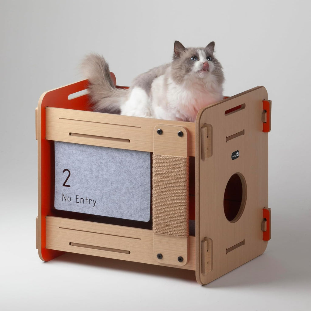 Purr and Play Cat Bunk Bed & Scratching Post