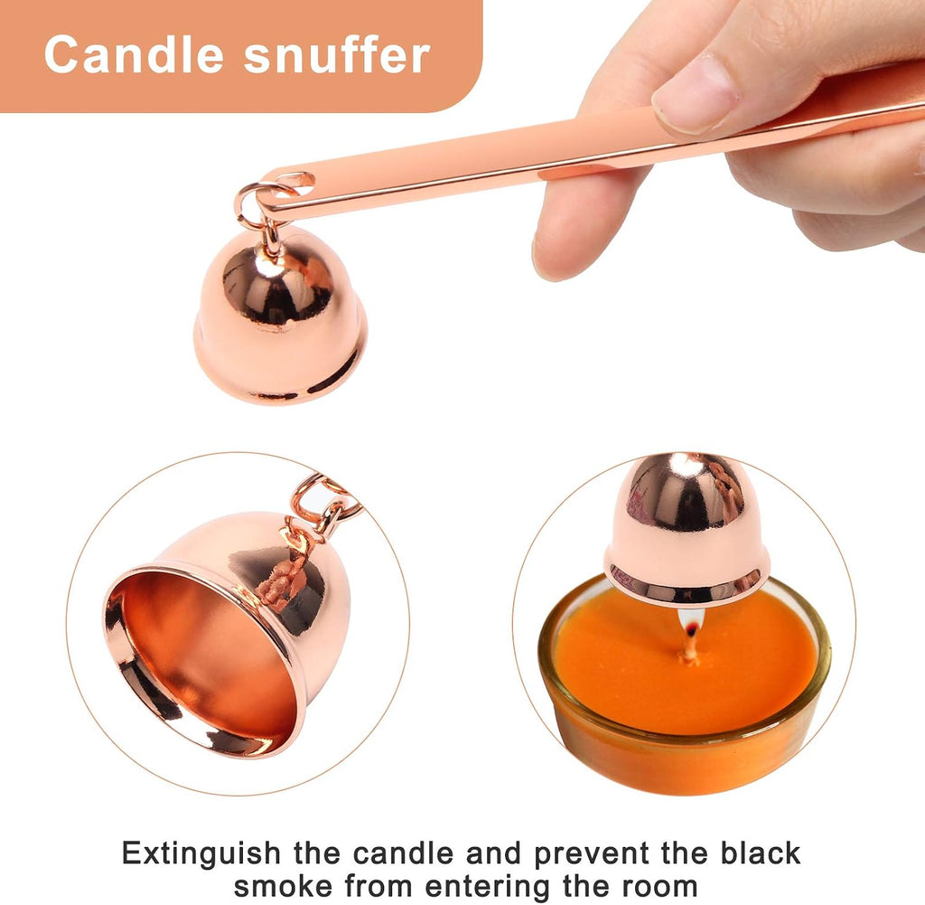 3 in 1 Candle Snuffer Set, 3P Candle Accessory Set with Candle Wick Trimmer, Candle Snuffer and Candles Wick Dipper