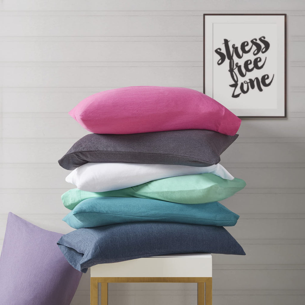 Cotton Blend Jersey Knit Sheet Set Full Size, White