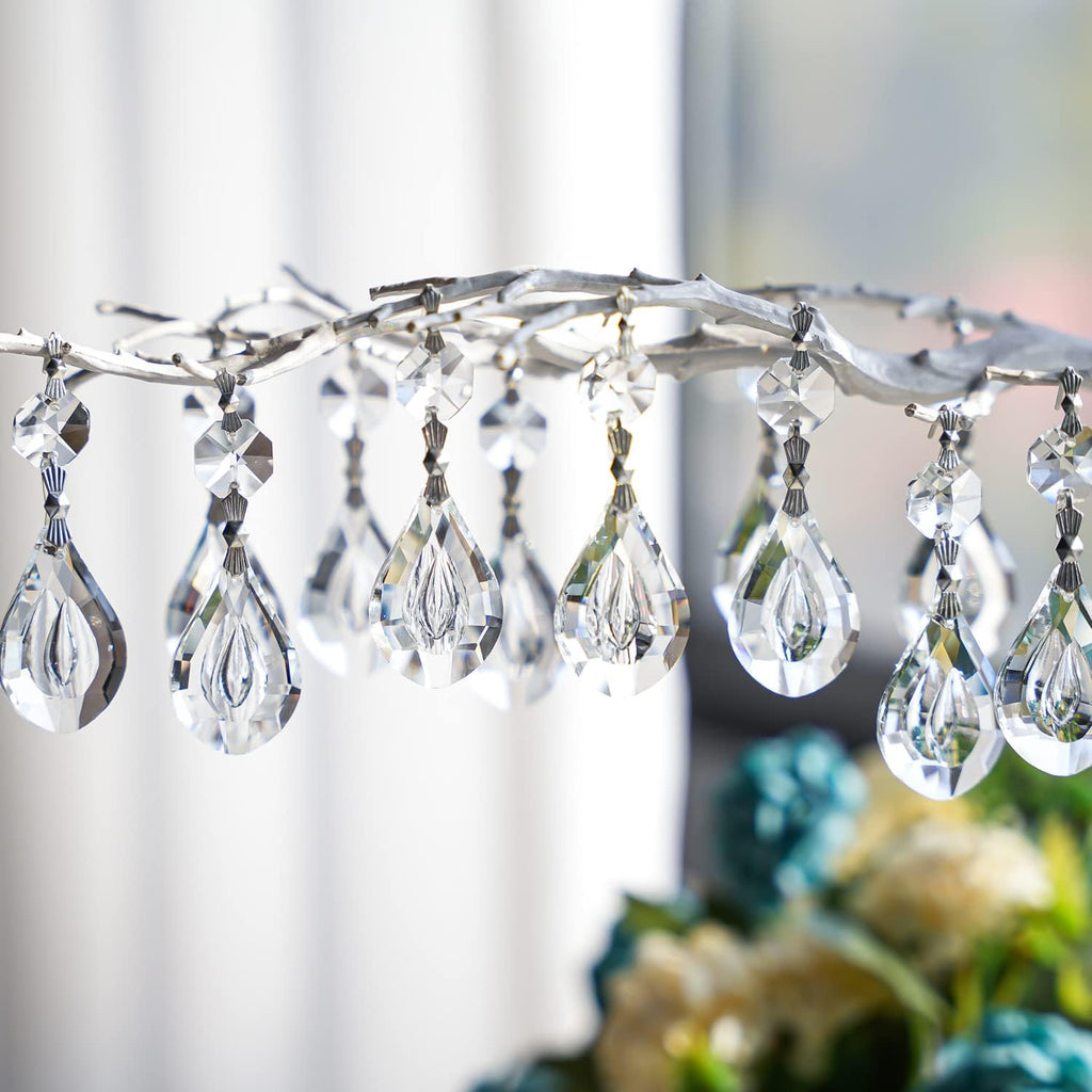 20 Pcs 38mm Crystal Loquat Pendants Chandelier Replacement Beads Decor - Clear Glass Loquat Crystal Beads 38mm for