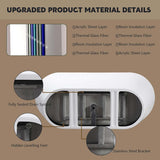 67" Oval Freestanding Soaking Bathtub with Toe-Tap Chrome Drain, Stand Alone Tub, Acrylic Soaking Tub, Ergonomic