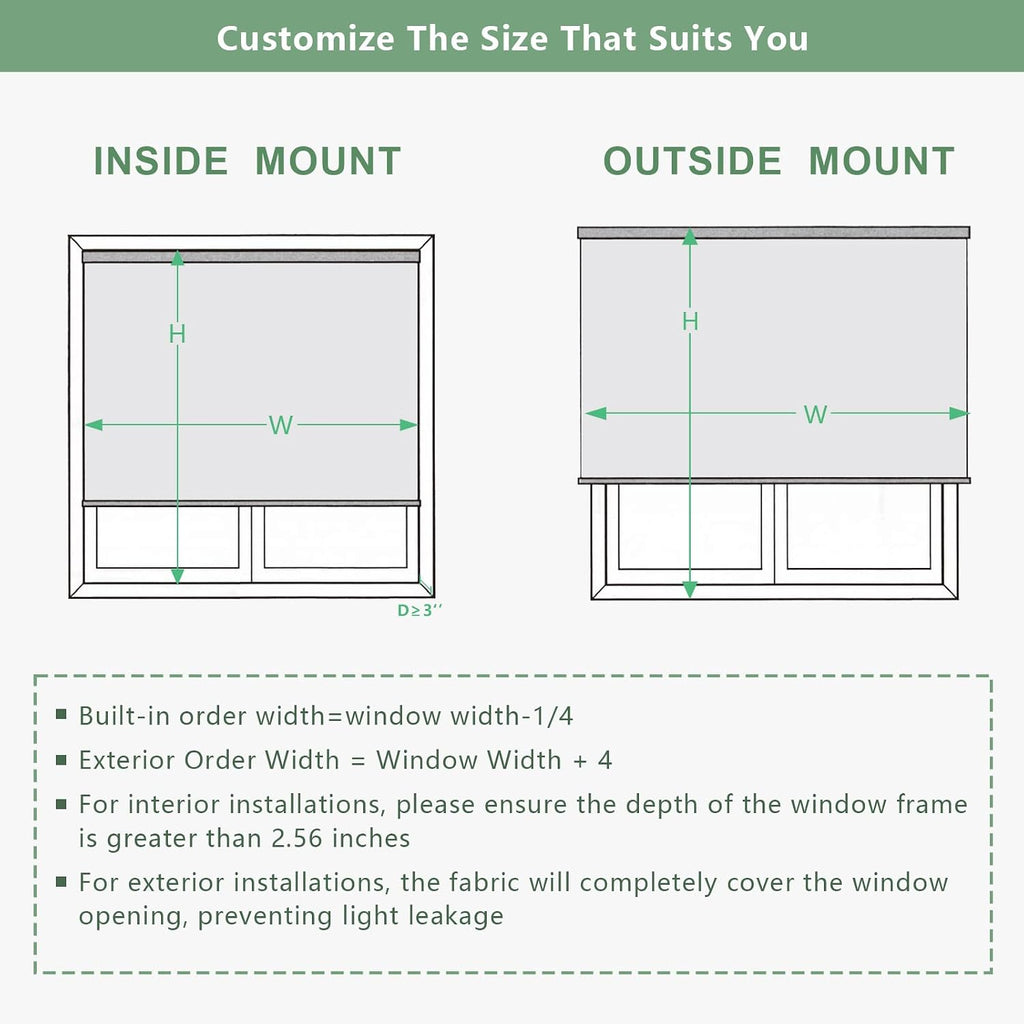 Motorized Roller Shades with Remote, Built-in Rechargeable Smart Motorized Blinds, Automatic Electric Blinds